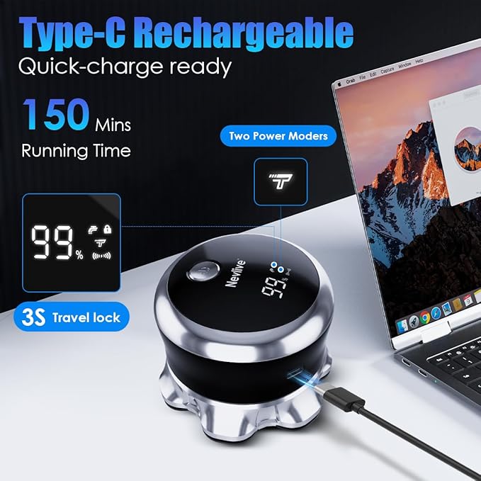 Head Shaver for Men Bald Head, 7D Rotary Head Shavers for Bald Men, Electric Bald Shaver with LED Display, Waterproof USB-C Fast Charging