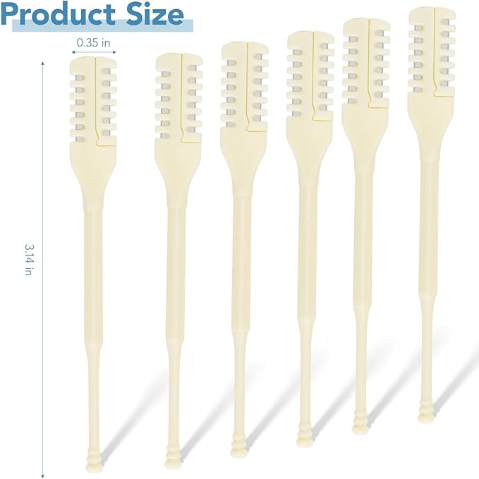 Manual Nose Hair Trimmer, Nostril Hair Remover, Portable Travel Home Daily Use Essentials with Ear Pick for Men & Women (6pcs)