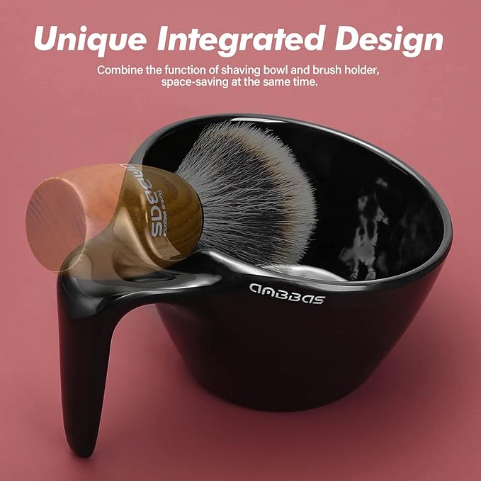 Anbbas Badger Hair Shaving Brush with 100g Shaving Soap Refill and Upgrade Lathering Way-POP Mug A5 Melamine,Foaming Set for Men Wet Shave,Women Girls Hair Removal
