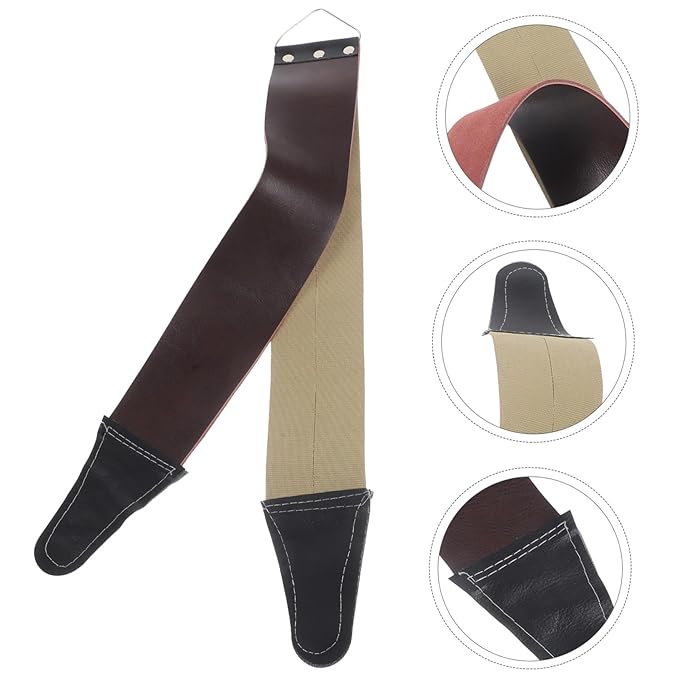 MERRYHAPY 2pcs Leather Sharpening Canvas Double Thickened Strop for and Blades Lightweight Design for Easy Use for Barbers and Personal Grooming