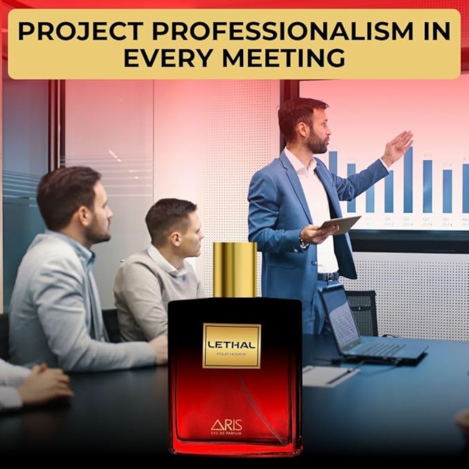 ARIS Lethal Eau de Parfum – Long-Lasting Woody and Musk Fragrance for Men – 100mL Perfume Spray with Bonus 15mL Perfume Sample (Randomly Selected)