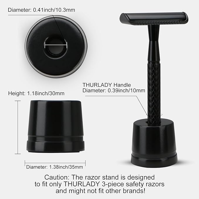 Safety Razor Stand, Safety Razor Holder (Matte Black)