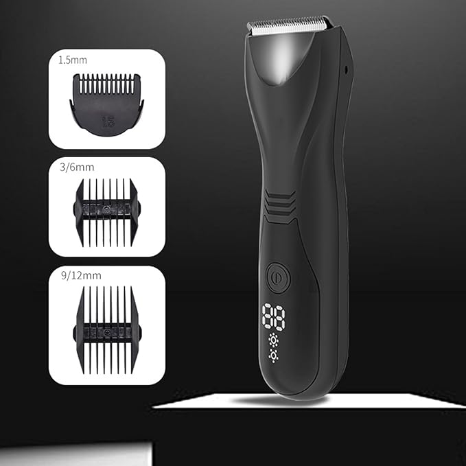 Groin Hair Trimmer Electric for Men Pubic for Pubic/Body/Groin Grooming Groomer Rechargeable Groomer