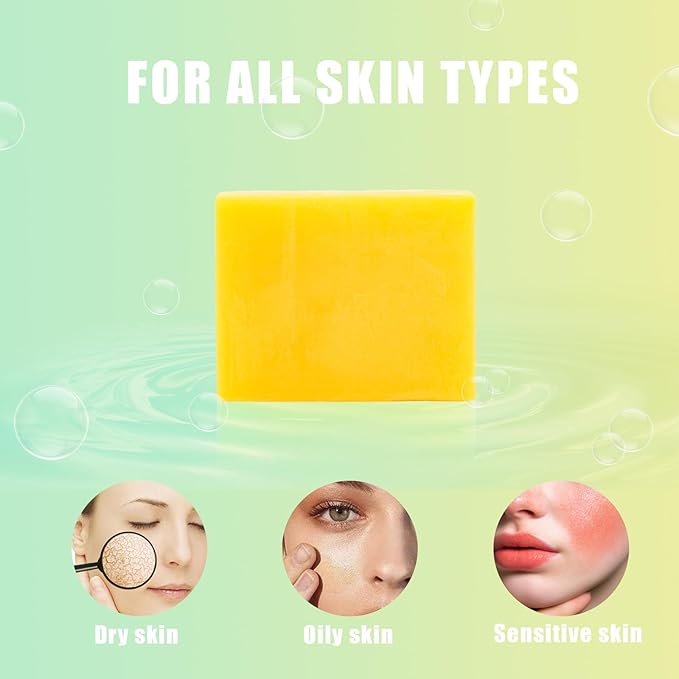 3 Pack Turmeric Soap Bar for Face & Body Cleanser, All Natural Turmeric Soap, Organic Handmade Tumeric Soap Bar, Gentle Turmeric Face Soap, Smooth Skin and Moisturizing – for All Skin Types, 3.53oz