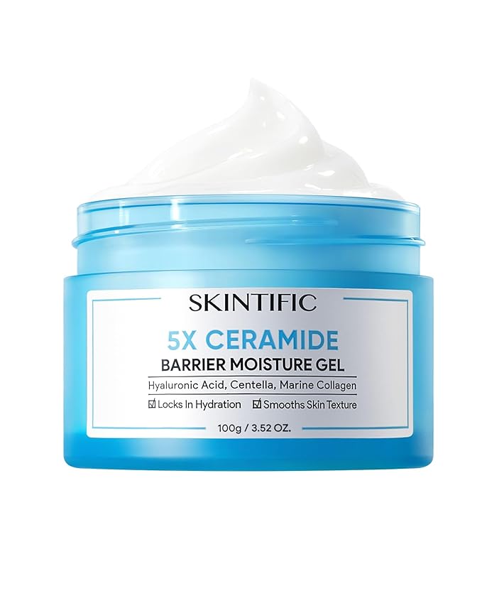 Face Moisturizer with 5X Ceramides, Hydrating Moisture Barrier Repair Cream for Sensitive/Oil Skin Types, Hyaluronic Acid & Centella, Daily Facial Moisturizer, Non-Comedogenic 100g/3.53fl.oz