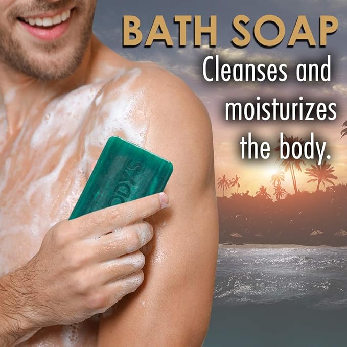 Woody's Moisturizing Bar Soap - Hydrating Body, Face & Shave Bar Soaps, Deep Cleanser, Rich Lather, Fresh Scent, 8 oz, 2 Pack