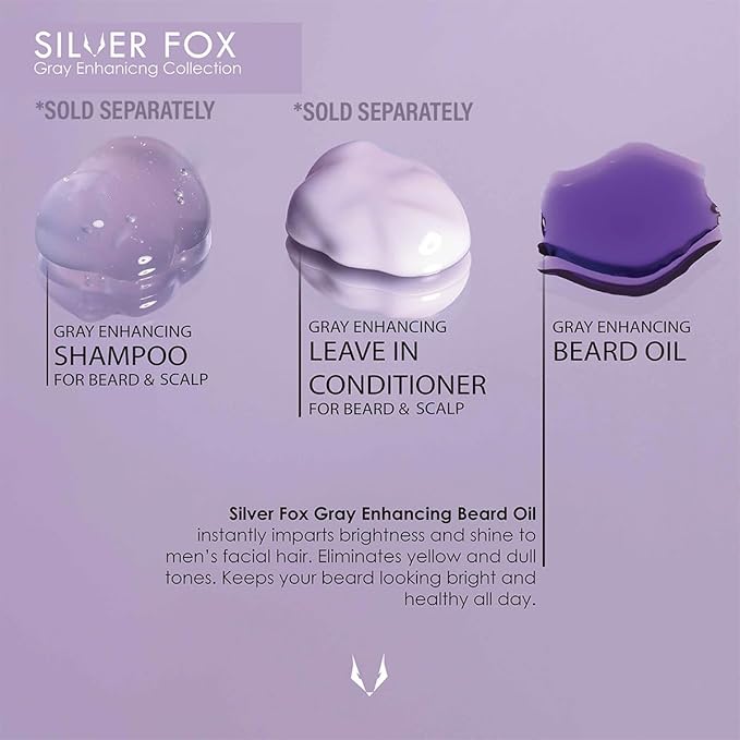 Godefroy Silver Fox | Natural Beard Oil For Gray Hair for Shine and Brightness