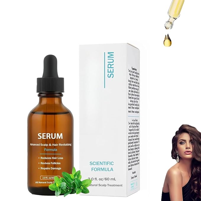 Hair Regrowth Serum, Advanced Scalp Treatment for Thicker, Fuller Hair, Reduces Shedding & Revitalizes Follicles, for Men & Women, 2 fl oz (1pcs)