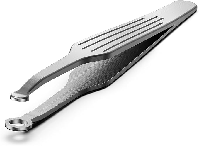 BEZOX Nose Hair Trimmer for Men & Women – Stainless Steel Nasal Hair Cutter & Round-Tip Safe Manual Body Trimmers for Men, Portable Facial Hair Remover - Silver