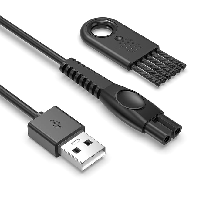 5V 5FT USB Charger Cord Fit for Philips Norelco 2000 2400 2600 3600 3900 5400 5000X 7200 i9000 Wet & Dry Electric Shaver Series 3000 5000 7000, Fit for Phillips QP2724 QP2834 Trimmer Razor Power Cord