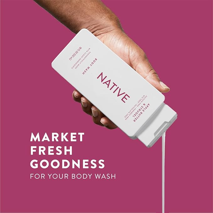 Native Body Wash with Naturally Derived Ingredients - Apple Butter and Strudel - For Women & Men, Sulfate, Paraben, & Dye Free Leaving Skin Soft and Hydrating | Fall Bundle, 18 oz - 2Pk