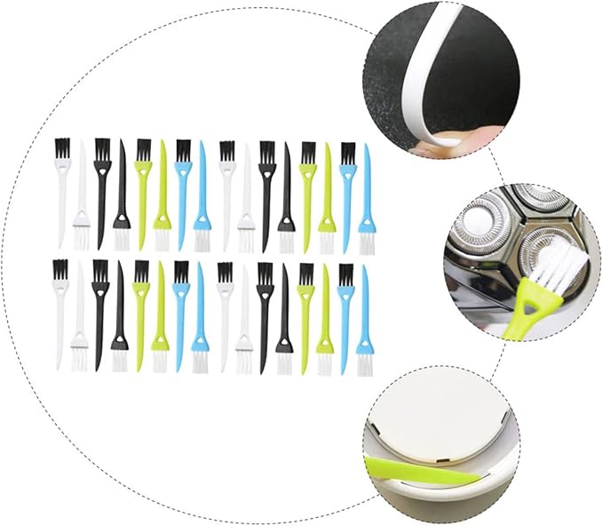 Healeved 36pcs Razor Cleaning Brush for Shampoo Wet Hair Detangling Non-Shedding Material