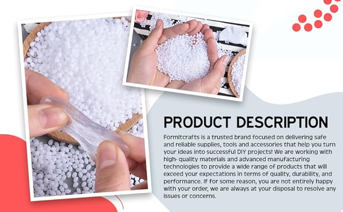 Formit Crafts - Thermoplastic Beads for Teeth Repair - DIY Tooth Filling - Made in E.U. - Moldable Thermal Beads - Realistic and Durable - Pack of 4 (20 Grams Each)