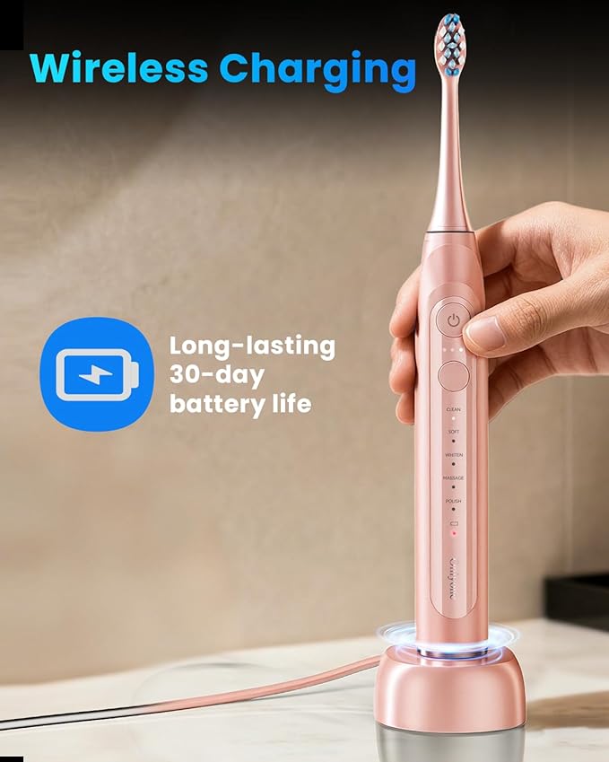 Onlyone Sonic Electric Toothbrush for Adults, Water Dental Flosser Pick for Teeth 300ML