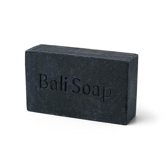 Bali Soap - Bamboo Charcoal Natural Soap Bar for Men & Women - Vegan, Handmade, Exfoliating - 3 Pack, 3.5 Oz Each
