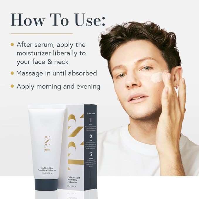 Prebiotic Lipid Nourishing Facial Moisturizer (50ml/1.7oz) | Hydrating Face Cream| Natural, Plant-Based & Science-First Skincare Routine for Men & Women