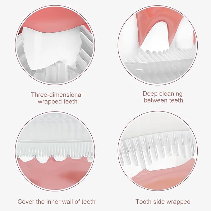 Aimery Automatic Toothbrush U Shaped Toothbrush for Adults 360° - Ultrasonic U-Electric Toothbrushes for Teeth Whitening - Wireless Charging & LED Light - Waterproof IPX7