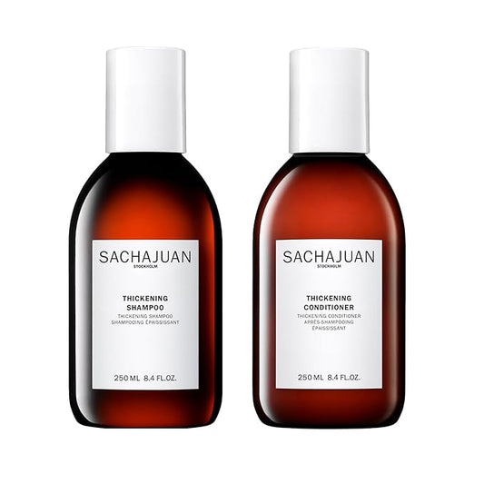 SACHAJUAN Thickening Shampoo and Conditioner Set | Ocean Silk & Thickening Technology to Add Volume and Nourish Hair | Heat & UV Protection | Vegan & Paraben-Free | Set of 2 (8.4 oz)