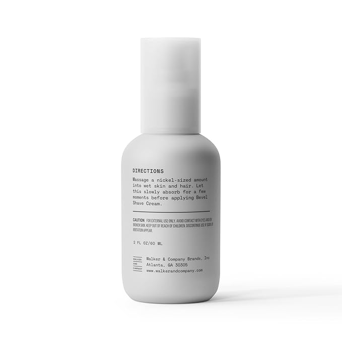 Bevel Pre Shave Oil for Men with Castor Oil, Olive Oil and Tea Tree Oil, Helps Soften Hair and Protect Skin from Irritation and Razor Burn, 2 Fl Oz