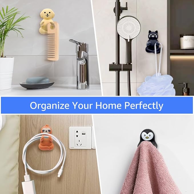Dog Holder Shaver Organizer, Cute Dog Animal Bathroom Decor Razor Holder Wall Mount, Valentine's Day Birthday Gifts for Men Women Boyfriend Girlfriend, Emotiona Gifts for Wife Husband Dad Mom