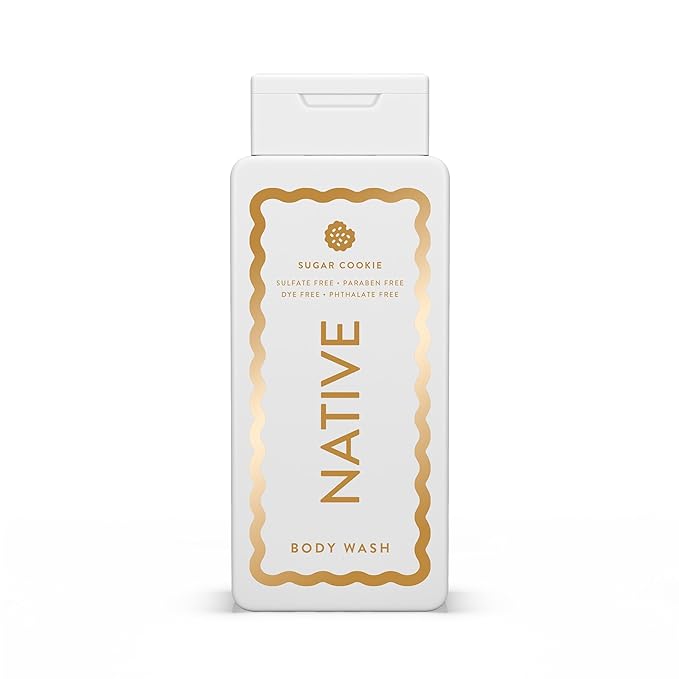 Native Body Wash, Holiday Edition, Sugar Cookie Scent, Contains Naturally Derived Ingredients | For Women & Men, Sulfate, Paraben, & Dye Free Leaving Skin Soft and Hydrated | 18 oz