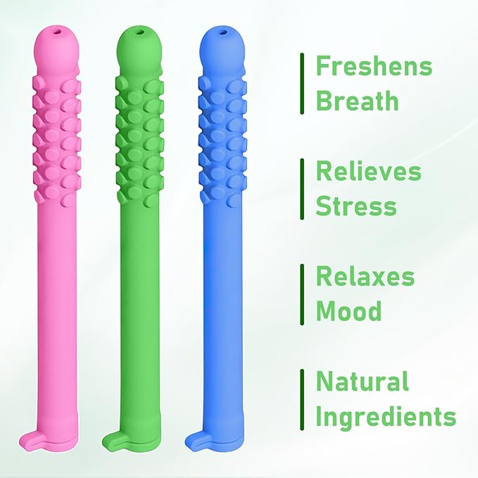 Chewable Breather Quit Smoking,Essential Oil Chewable Breath Sticks-Fruity Craving Relief,Fresh Breath, Mental Focus,Can Taken Anywhere(3 PCS)