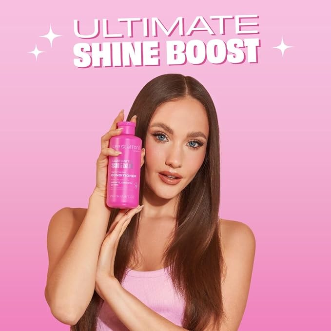 Lee Stafford Smoothing Shampoo | Illuminate & Shine - Best for Dry Dull Hair, Lightweight Clarifying Gel for A High Gloss Sleek Silk Shiny Finish, Infused with Marula Oil for Rich Moisture, 16.9 Fl Oz