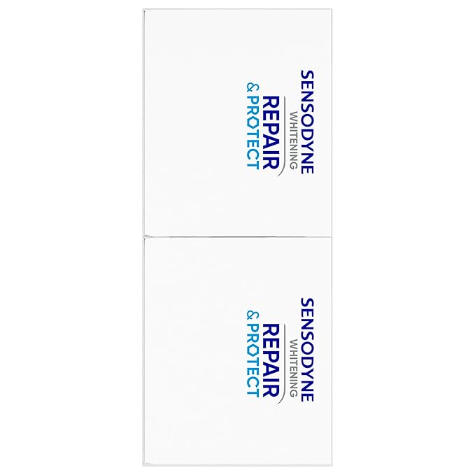 Sensodyne Repair and Protect Whitening Toothpaste, Toothpaste for Sensitive Teeth and Cavity Prevention, 3.4 oz (Pack of 2)