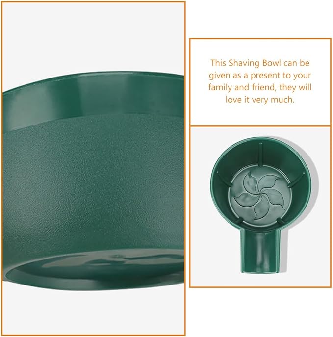 Plastic Shaving Bowl for Men Deep Shaving Soap Container Mouth Anti-slip Shave Cup Bowl for Home and Travel