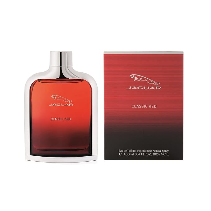 Jaguar Classic Red Eau de Toilette Spray for Men, 3.4 Fl Oz