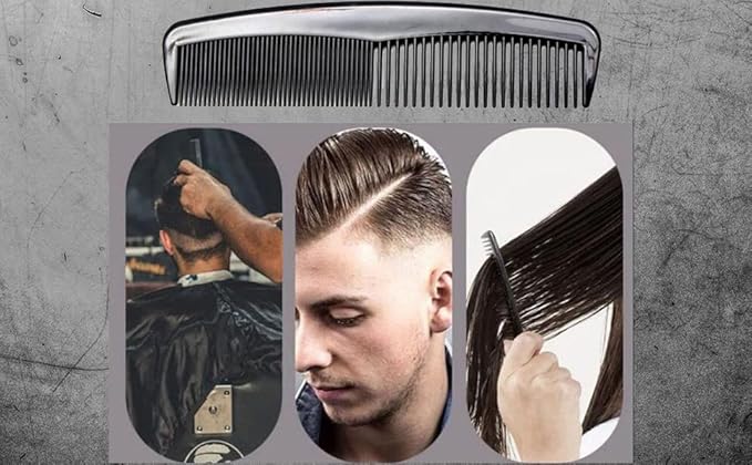 Favorict (12 Pack) Flexible Thin 5" Pocket Hair Comb Beard & Mustache Combs for Men's Hair Beard Mustache and Sideburns (Black)