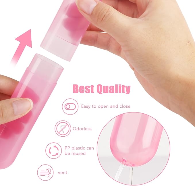 Hooqict 4 Pack Travel Toothbrush Case Portable Travel Toothbrush Holder Plastic Toothbrush Container Protector Cover Case for Traveling, Bathroom, Camping, Home, School, Business