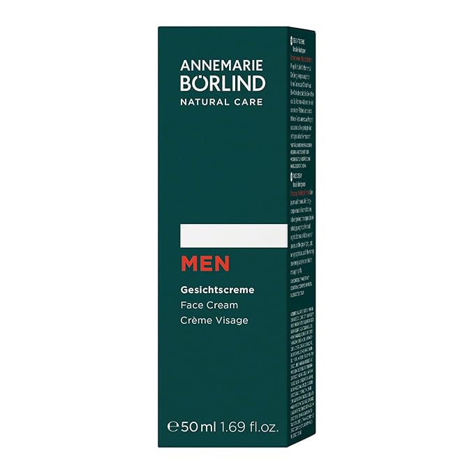 ANNEMARIE BÖRLIND - MEN SYSTEM ENERGY BOOST Face Cream - energizing, nourishing & firming facial care, with organic juniper extract & Aloe Vera, vegan, 1.69 Fl. Oz.