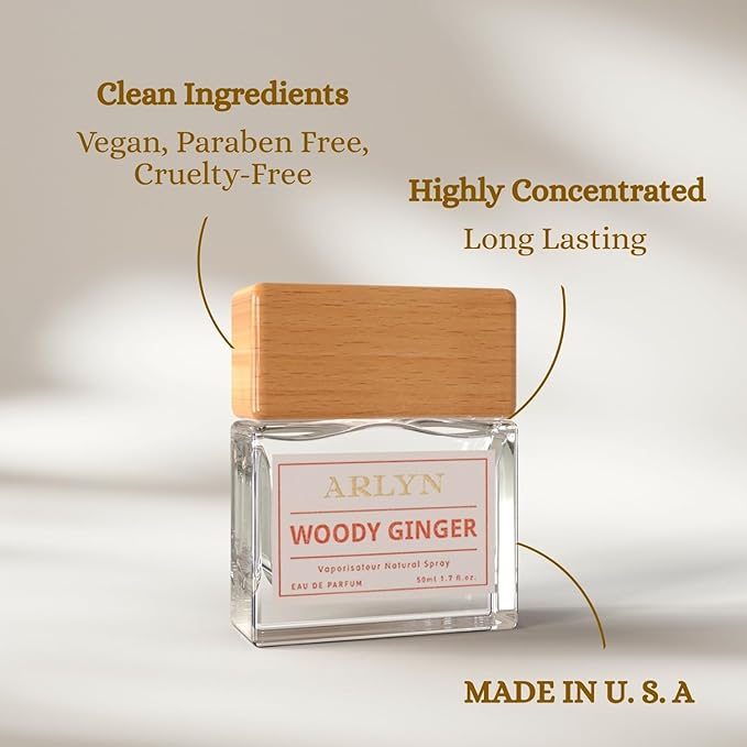 ARLYN Woody Ginger Eau De Parfum Inspired by Chanelle's Blue De, Perfume for Men, Luxury Fragrance - Vegan, Cruelty-Free, and Eco-Conscious (1.7oz / 50ml)