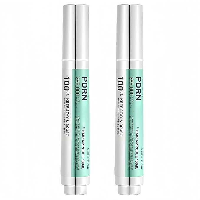 PDRN Hair Ampoule 100dl - Hair Growth Serum, Hair Growth Serum for Thinning Hair, Nourishes Follicles with Black Soybean, Wild Ginseng Extract, for Stronger Strands & Balanced Scalp (2PCS)