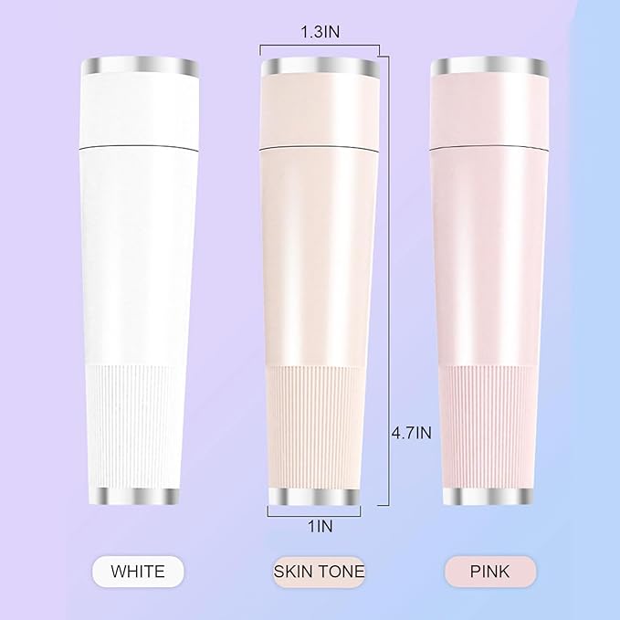 BloomlyPro Facial Hair Remover, Gentle Micro-Trimming with Led Light, Portable Design, Painless Electric Face Razor for Coarse Hair (Skin Tone)