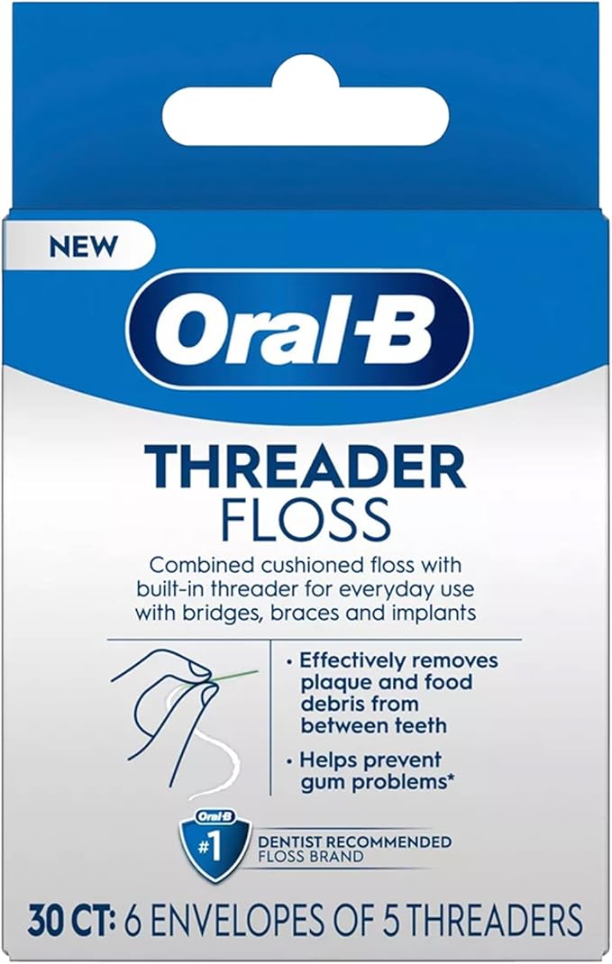 Oral-B Glide Threader Floss, 30-Count (Pack of 6)