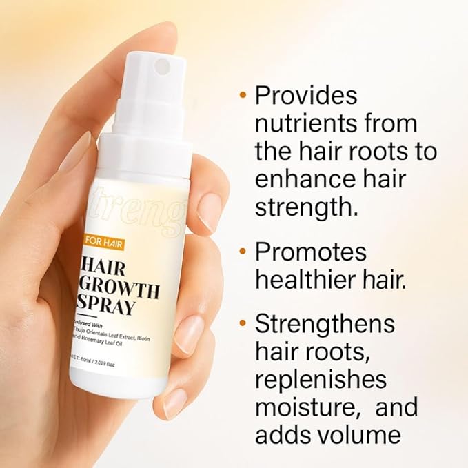 2PCS Hair Growth Spray Prevent Baldness Regrowth Thicken Moisturize Smooth Repair Damaged Improve Split Dry Reducing Hair Loss Serum
