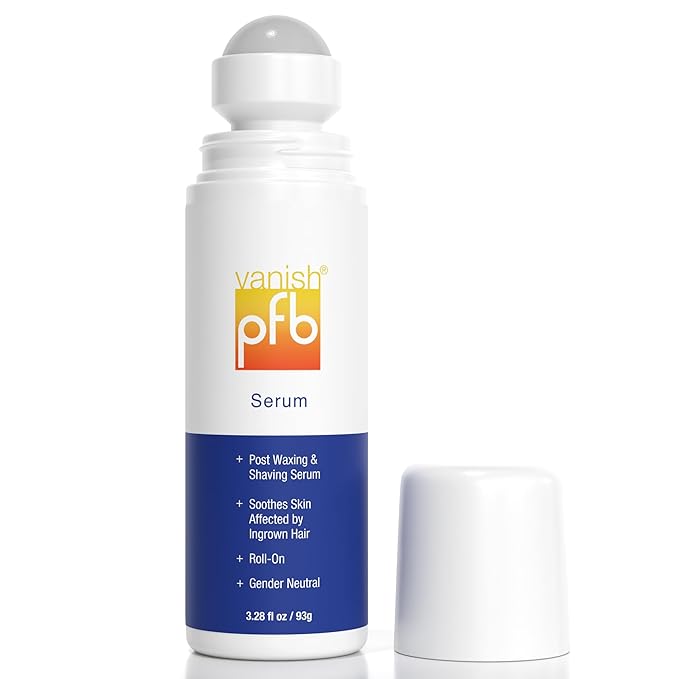 PFB Vanish Razor Bump Stopper Roll On Shaving Gel - Skin Care Treatment for Ingrown Hairs and Razor Burns, 93g