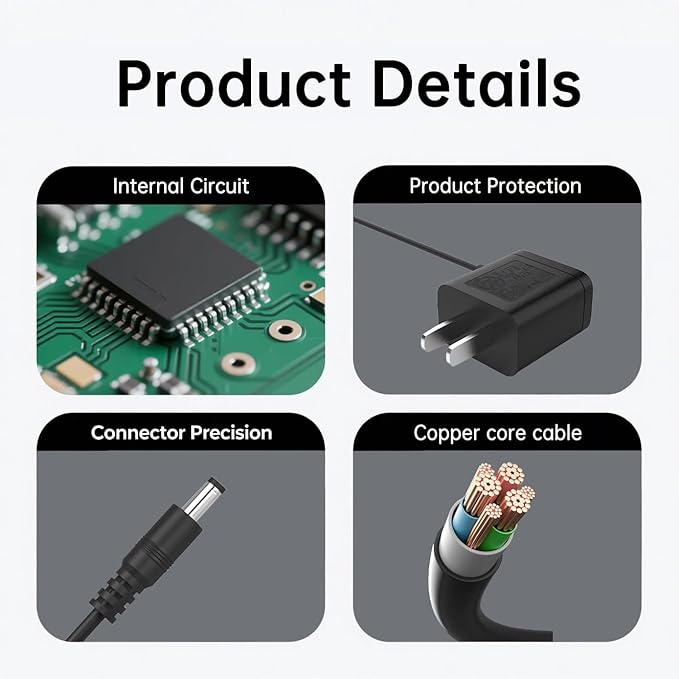 8V 100ma Replacement Compatible with Philips HQ840 Power Cord, Shaver Charger for Philips Norelco Multigroom Trimmer 3000 MG3750 MG3750/10 MG3750/50 MG3750/60 MG3760 MG3760/50 Clipper Supply Cable