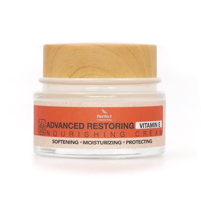 Purifect Nourishing and Restoring Moisturizer Face Cream with Vitamin E, Hyaluronic Acid, and Panthenol, Made in USA – Anti-Aging Benefits, Softens Skin, Protects from Dryness, Fast-Absorbing Formula