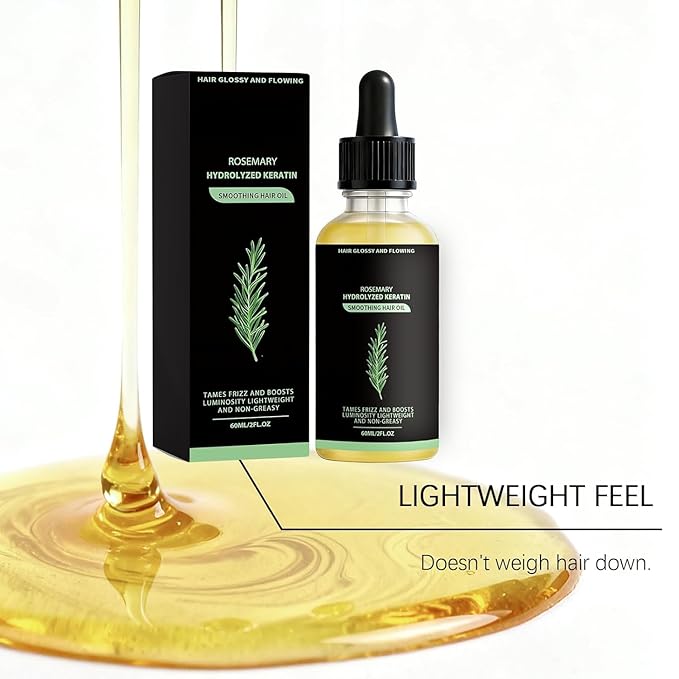 Rosemary Hydrolyzed Keratin Shampoo,Rosemary Hair Shampoo For Nourishing Strengthening Hair For Men & Women (1*Shampoo1*Oil1* CONDITIONER)