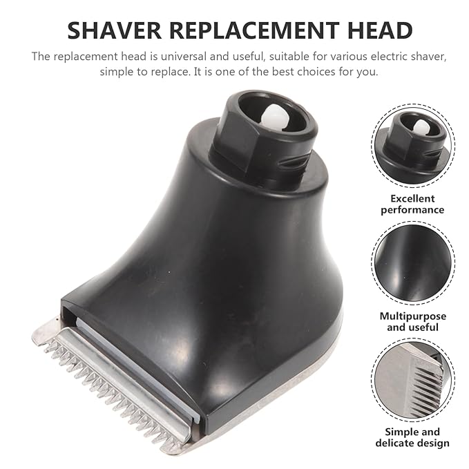 minkissy 2pcs Replaceable Electric Shaver Head Replacement Blade for Men Razor Facial Hair Remover