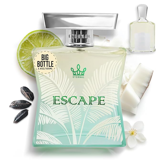 Eternal Escape - Inspired by Virgin Island Water - 3.4 oz (100ml) - EDP - Long-lasting - Vegan - Clean Ingredients - Unisex Perfume for Men & Women - 2000 sprays per bottle
