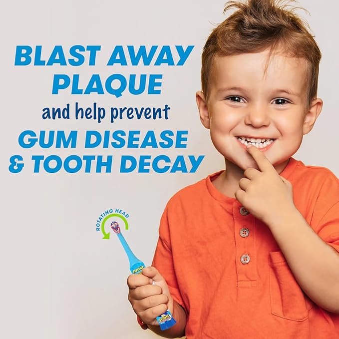 FIREFLY Clean N' Protect, Sonic The Hedgehog Toothbrush with 3D hygienic Cover, Premium Soft Bristles, Anti-Slip Grip Handle, Battery Included, Ages 3+, 3 Piece Set (Pack of 1)