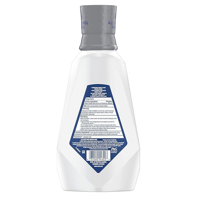 Crest Pro-Health Advanced Mouthwash, Extra Whitening, Energizing Mint | Alcohol Free | 946 mL | Pack of 2