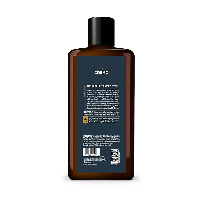 Cremo Rich-Lathering Palo Santo (Reserve Collection) Body Wash, Notes of Bright Cardamom, Dry Papyrus and Aromatic Palo Santo, 16 Fl Oz (2-Pack)