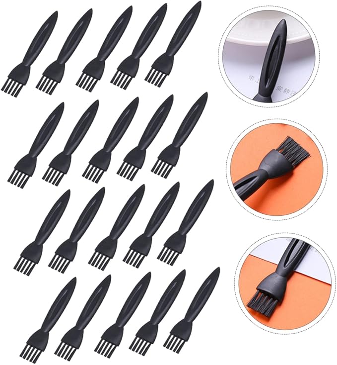 Ipetboom 100pcs Small Razor Cleaning Brush Durable Hair Brush for Electric Shaver Trimmer Lightweight Non-Slip Handle for Easy Cleaning of Reach Areas