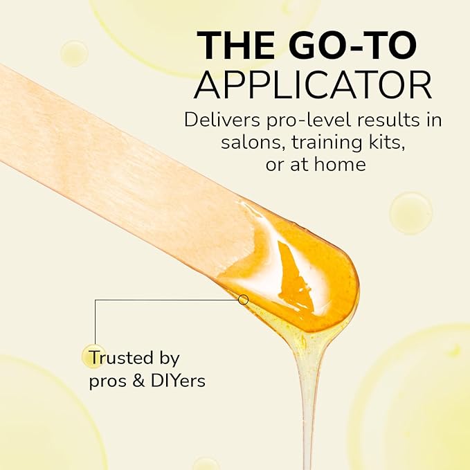 Large Wax Applicator – Durable, Premium Birchwood Wax Sticks for Smooth, Even Application – Hygienic, Disposable Waxing Sticks for Professional or Personal Use – 6" x 3/4", Box of 500