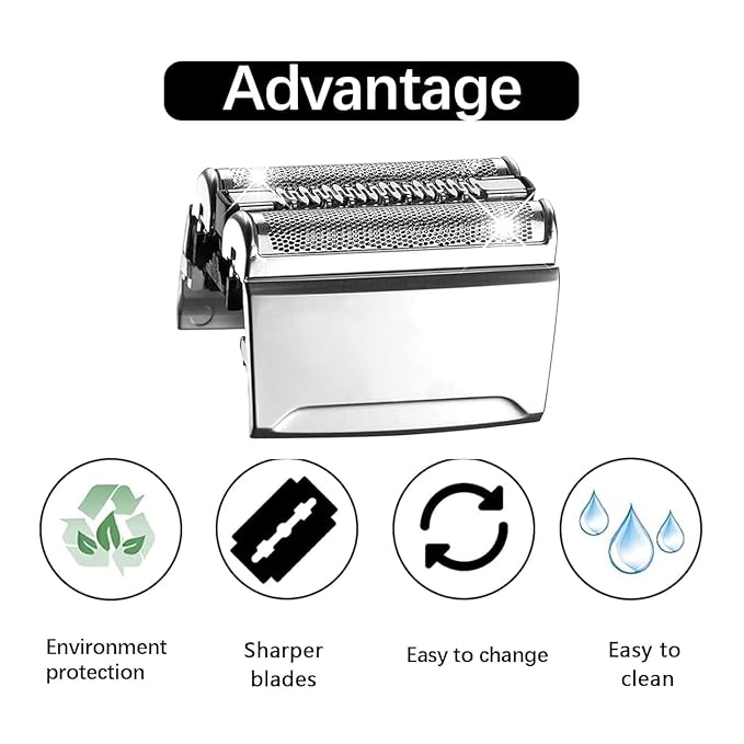 83M Series 8 Shaver Replacement Blade Compatible with Braun Series 8 Replacement Head&for Braun S8 Replacement Head,Foil&Cutter for Series 8 Wet&Dry Electric Razor Models 8370cc 8340s 8350s